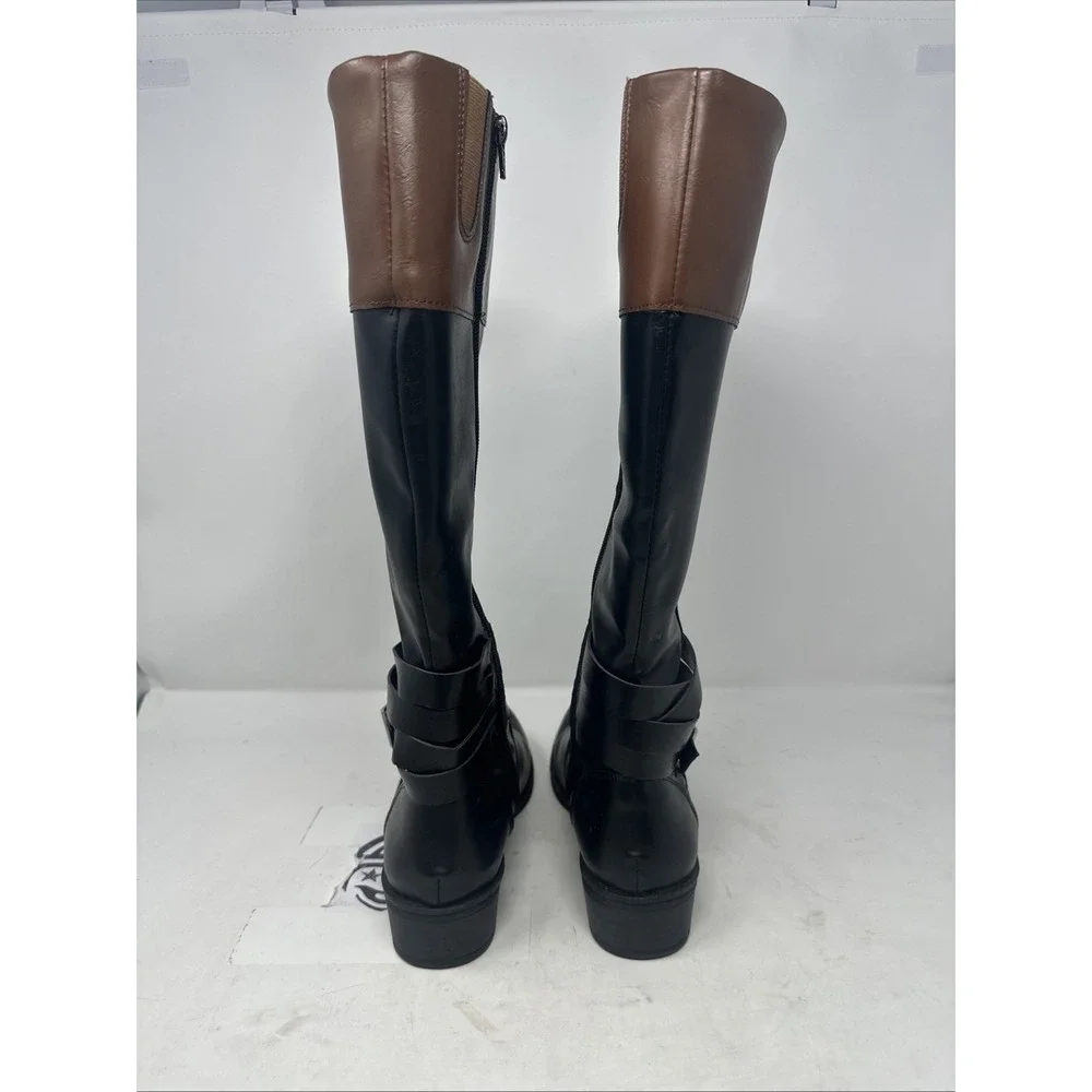 St. John's Bay Douglas‎ Black and Brown Riding Boots - Sz 7.5m